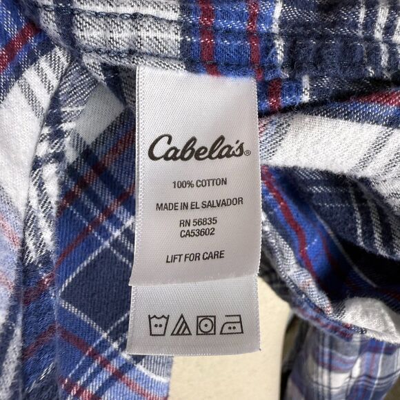 Cabela's Men's Plaid Long Sleeve Flanel Shirt, Size 2XL, Blue, Red, Gray, 2/$25 - Picture 7 of 10